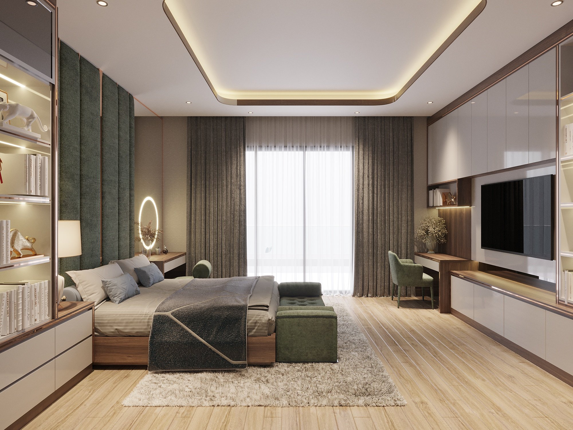 Phòng ngủ cho vợ chồng trẻ hiện đại