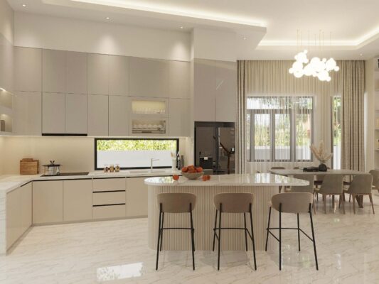 Không gian bếp sang trọng