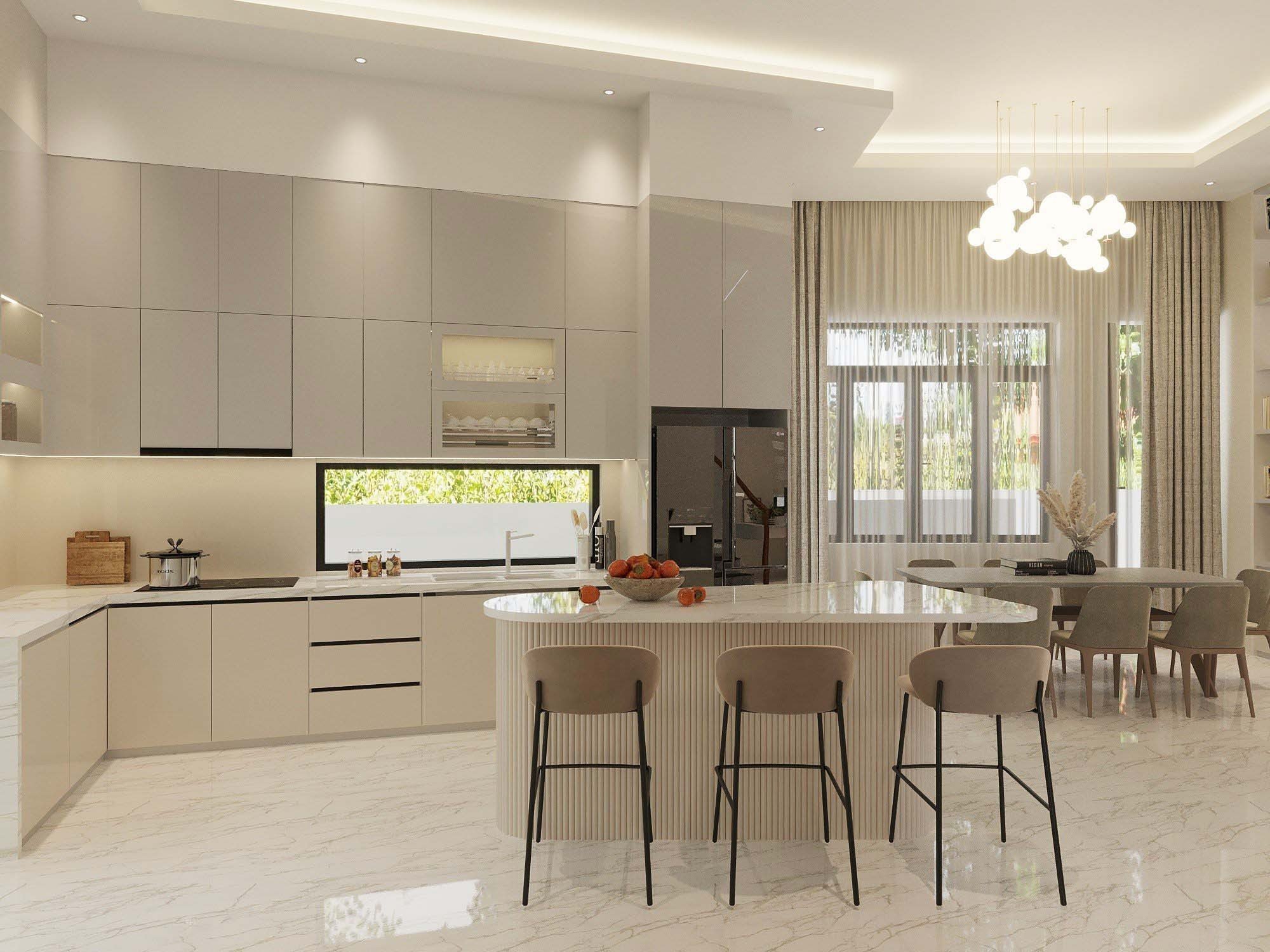 Không gian bếp sang trọng