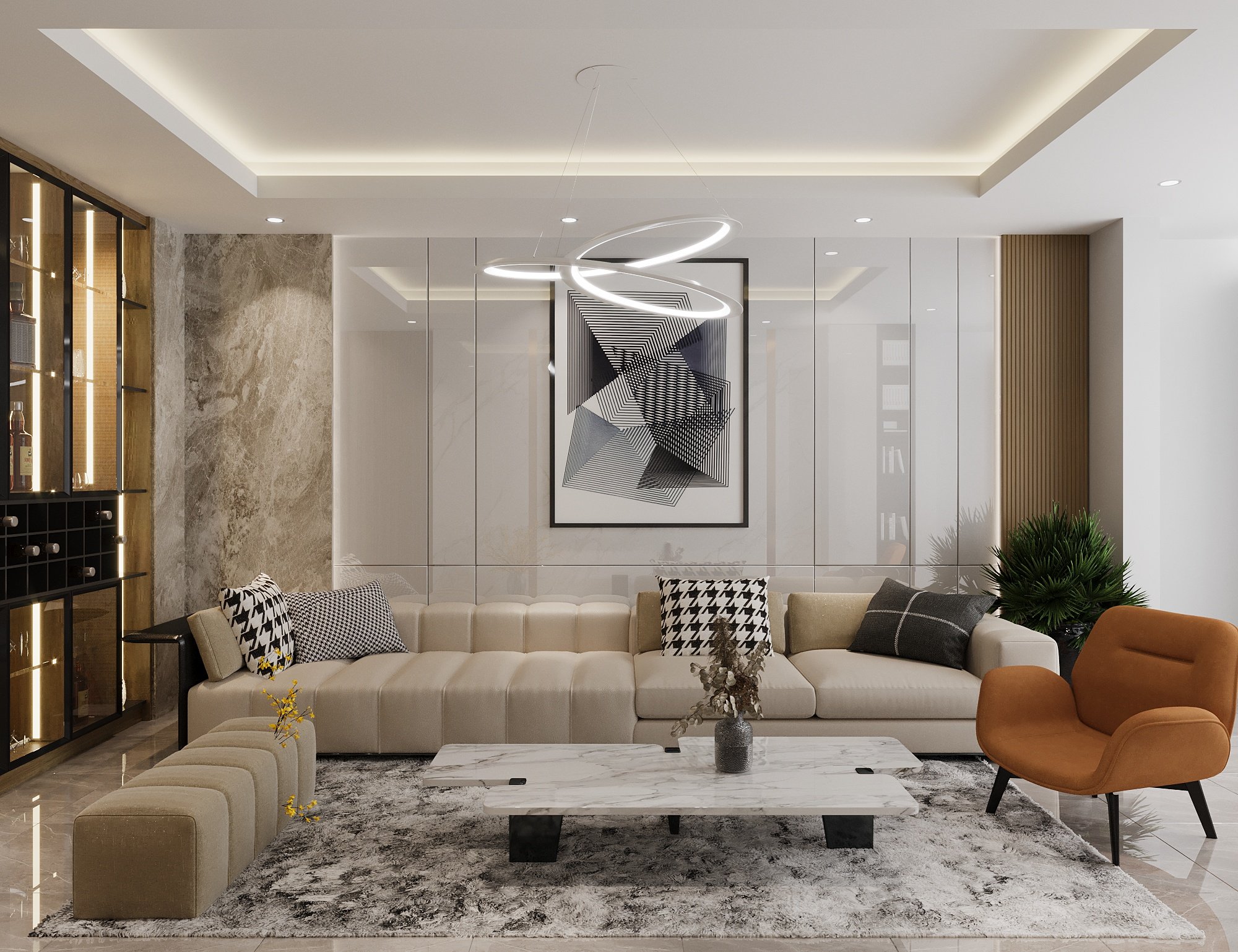 Dự án thiết kế nội thất nhà phố tại Long An