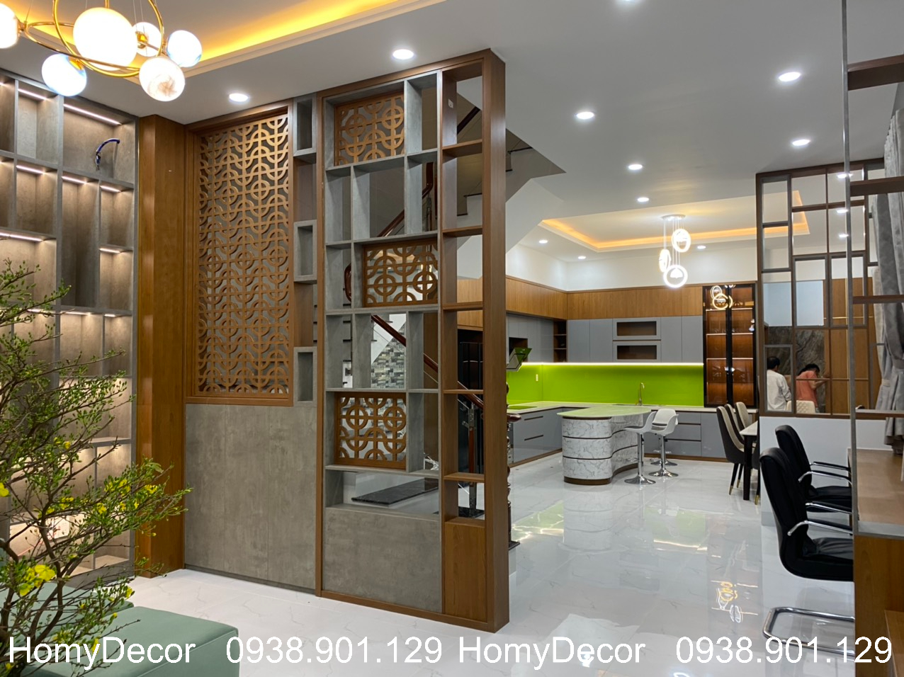 Nội thất nhà phố với gỗ MDF chủ đạo